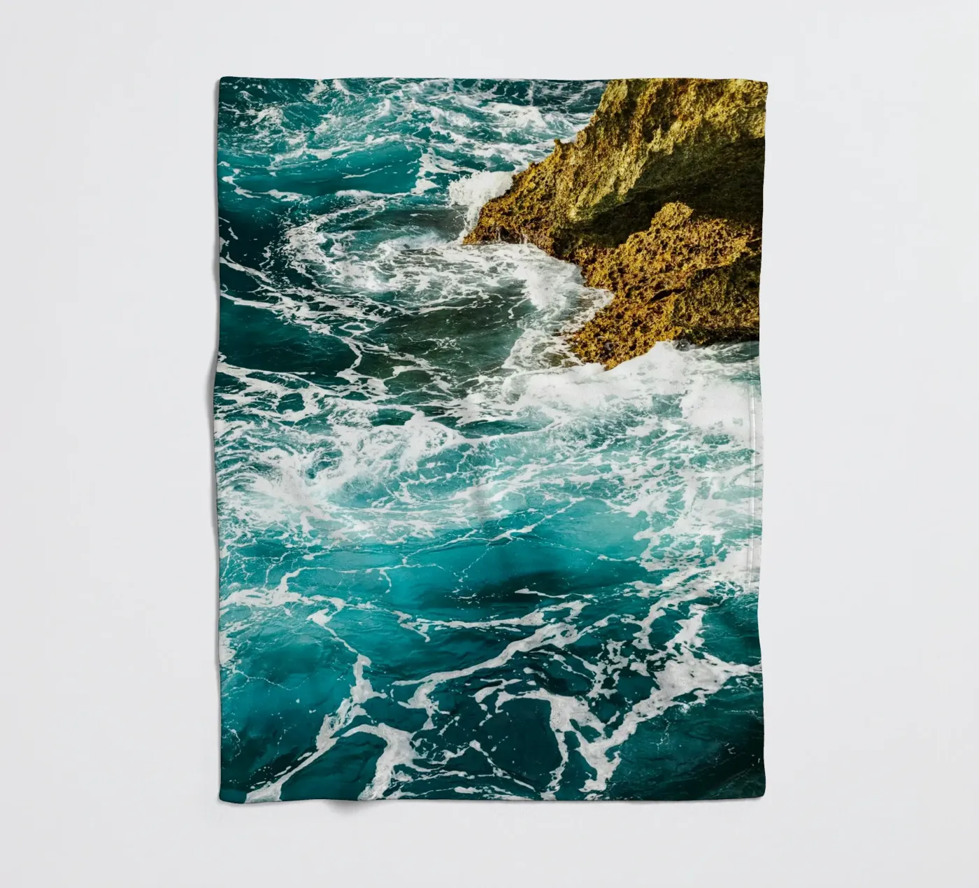 ocean waves fleece blanket by Earthly Visions