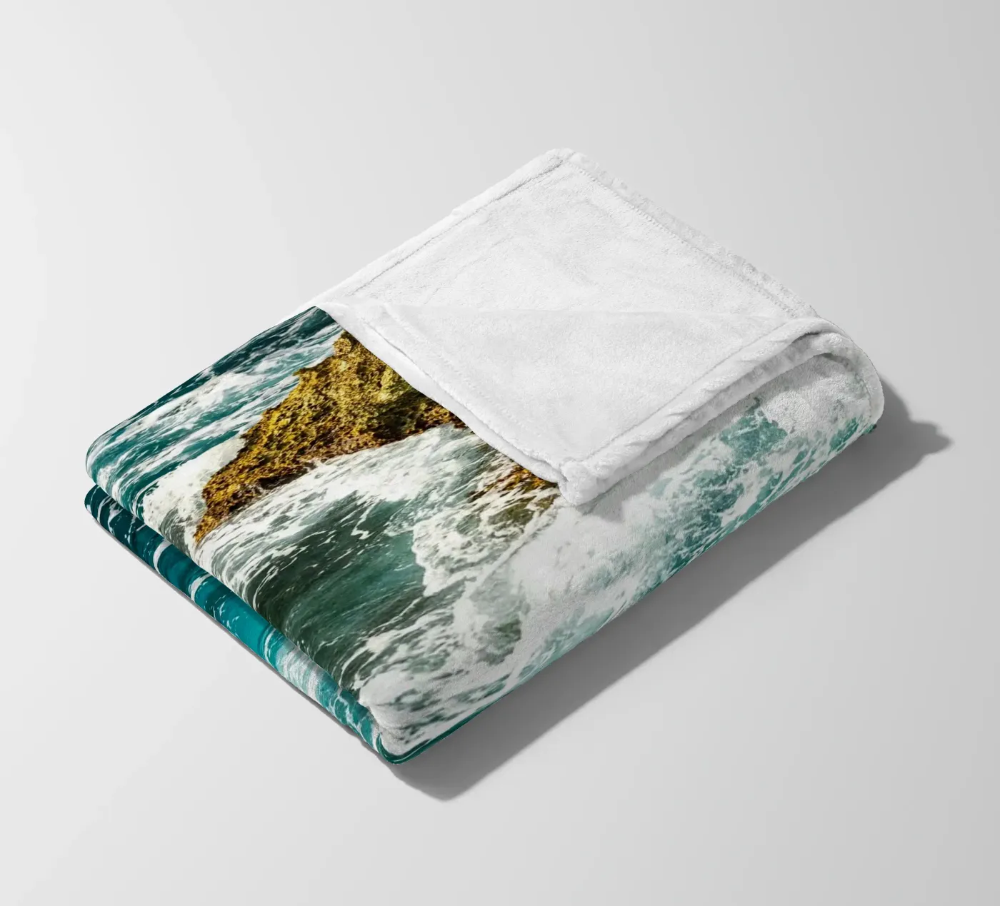 ocean waves fleece blanket by Earthly Visions