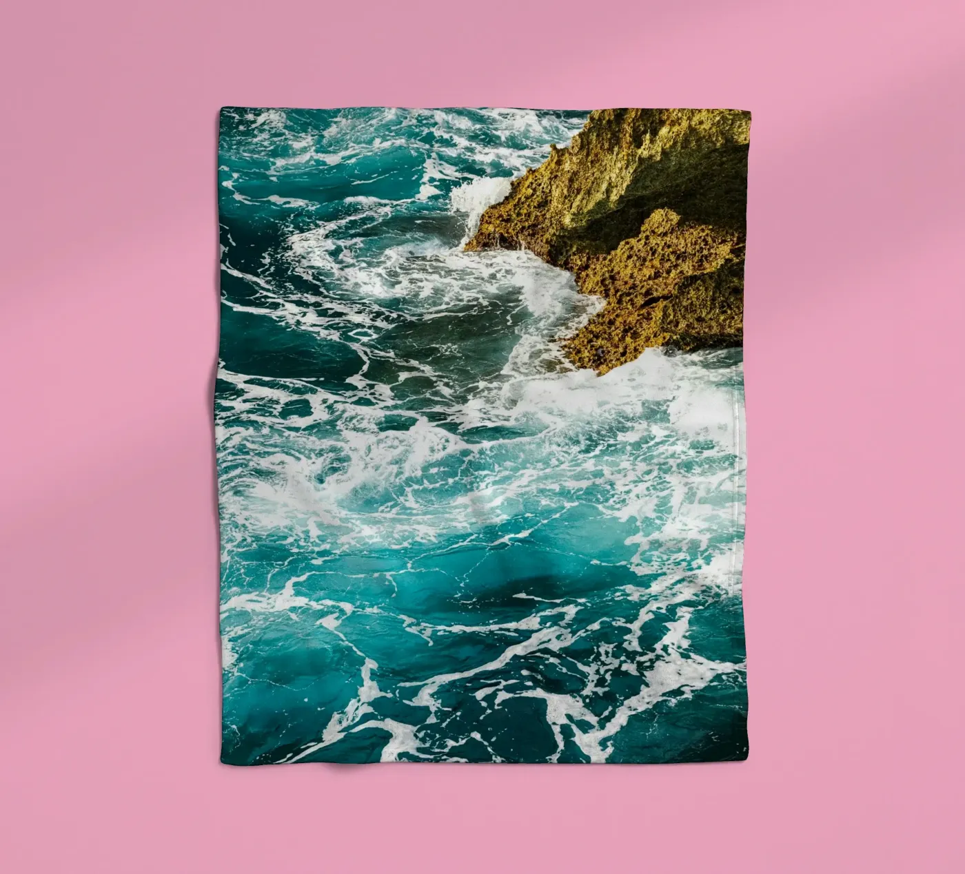 ocean waves fleece blanket by Earthly Visions