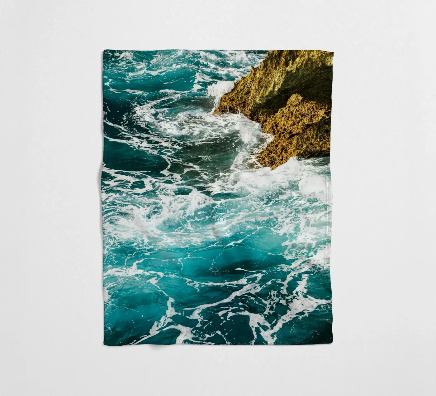 ocean waves fleece blanket by Earthly Visions