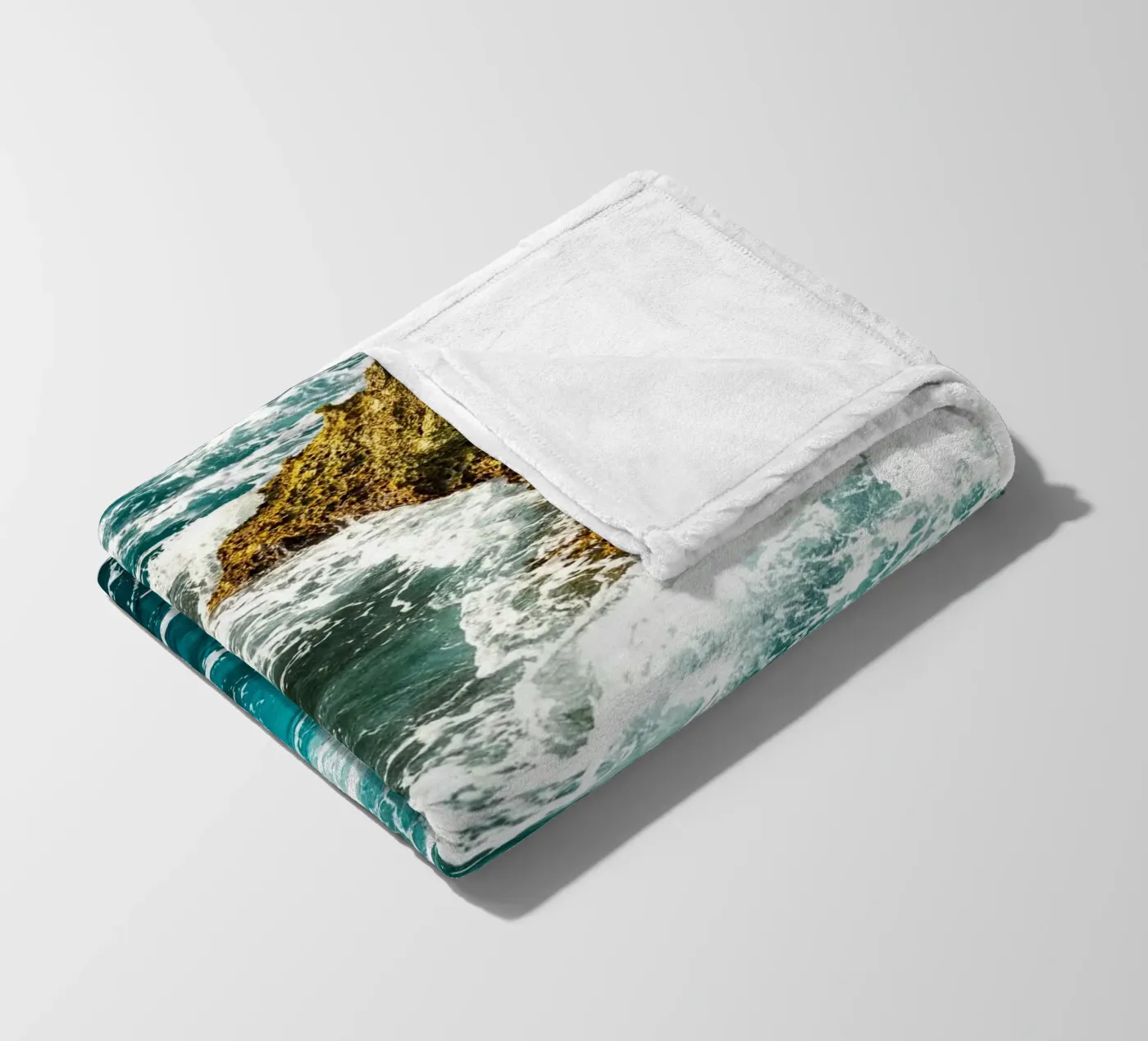 ocean waves fleece blanket by Earthly Visions