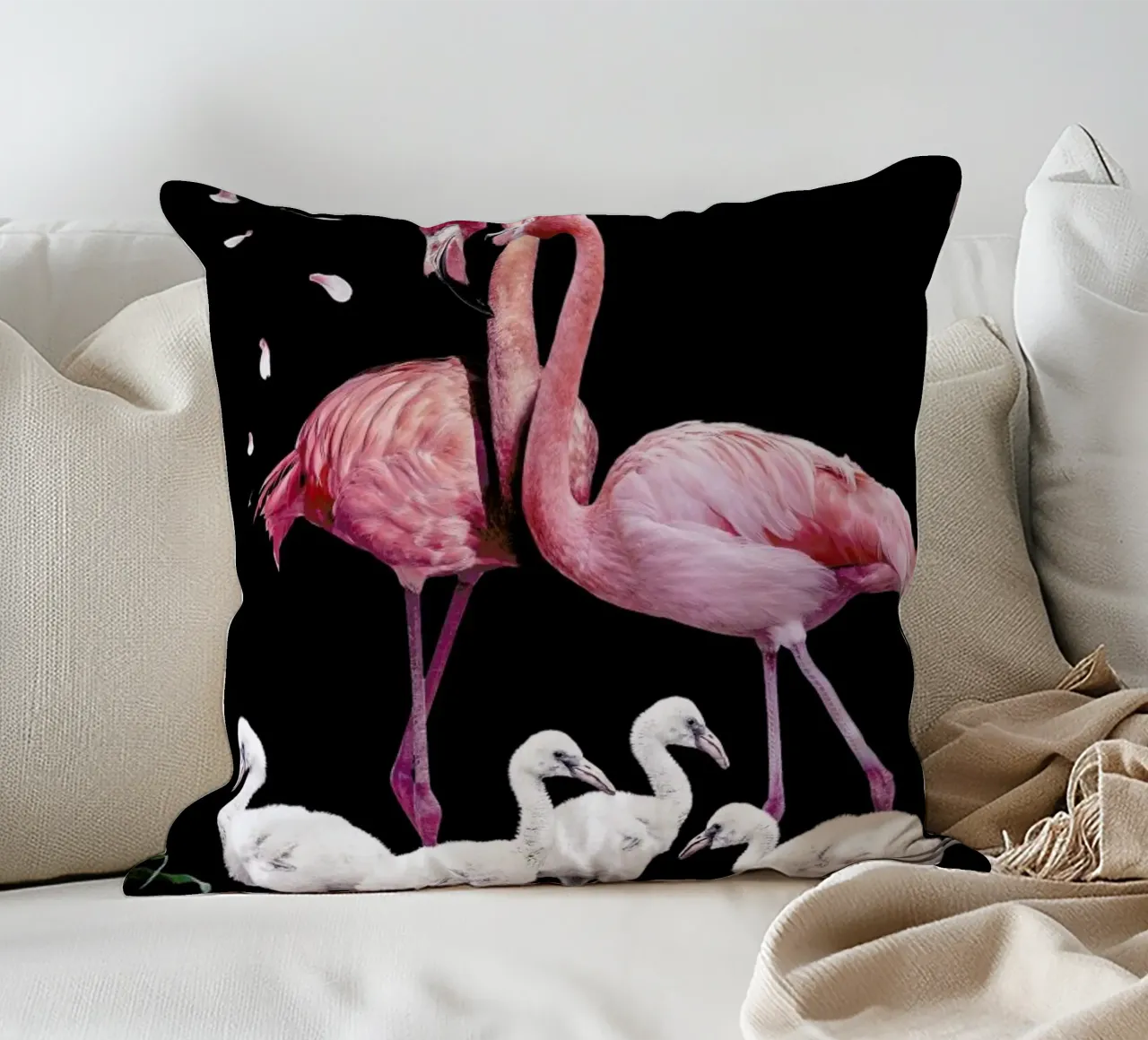 Flamingo Family cuscino da Wouter Rikken