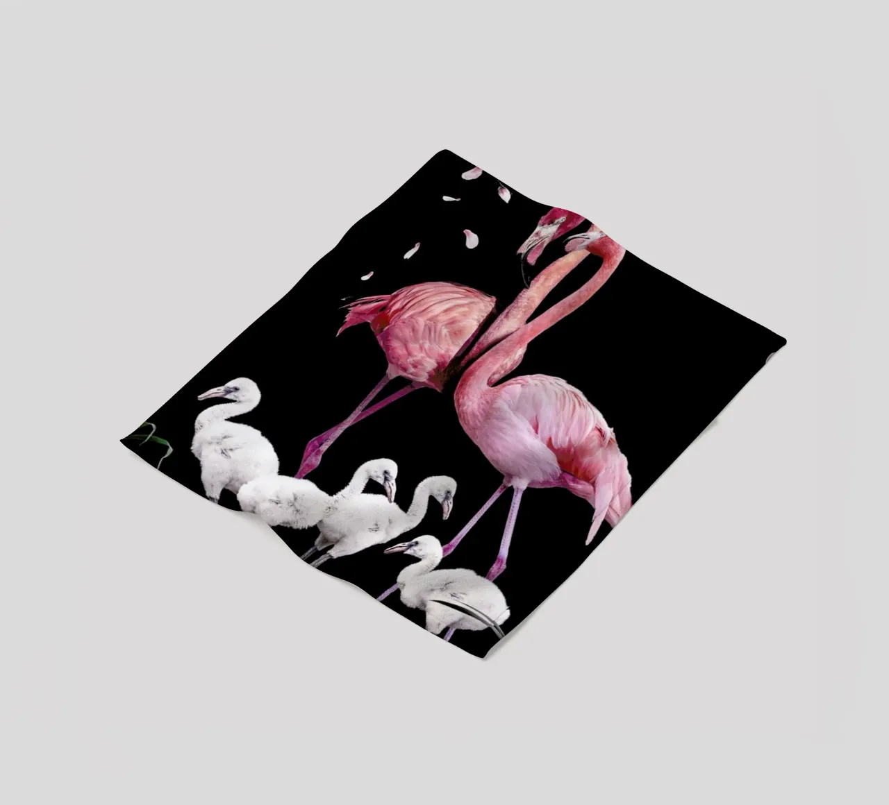 Flamingo Family fleece blanket by Wouter Rikken