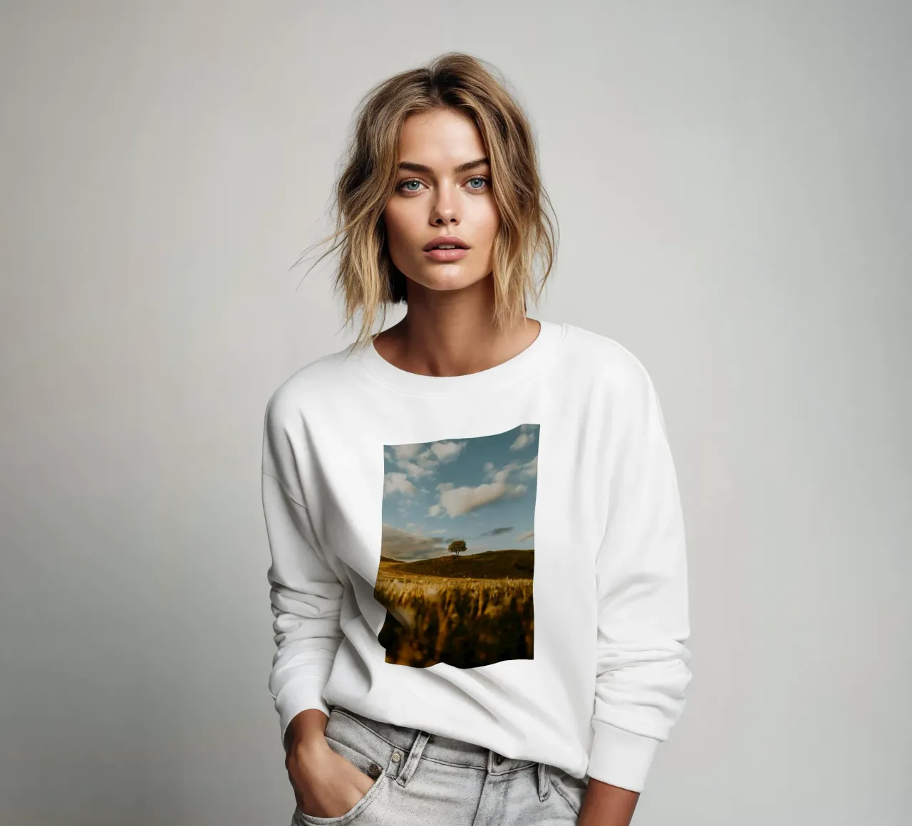 tree grass sweatshirt by Earthly Visions