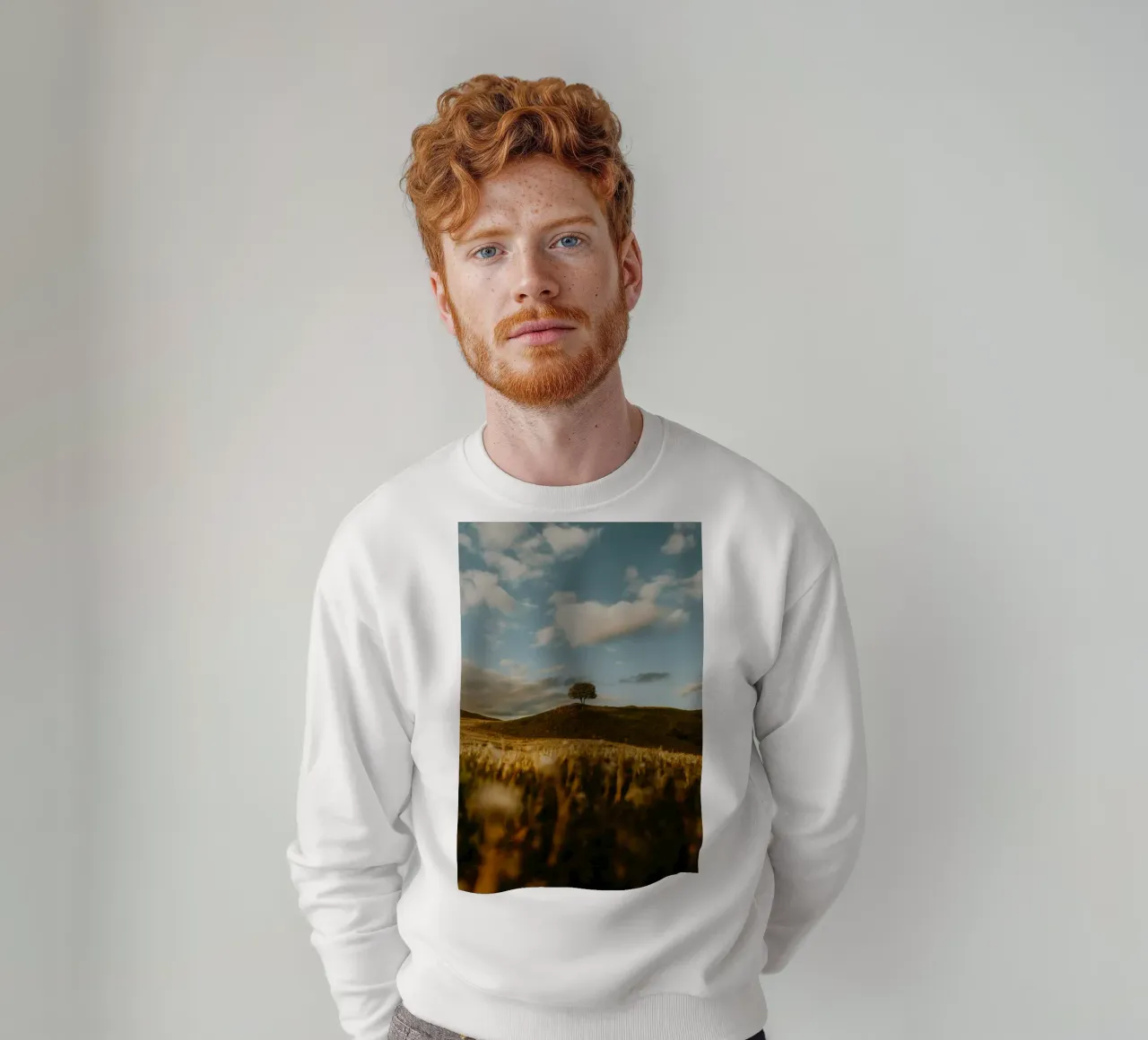 tree grass sweatshirt by Earthly Visions