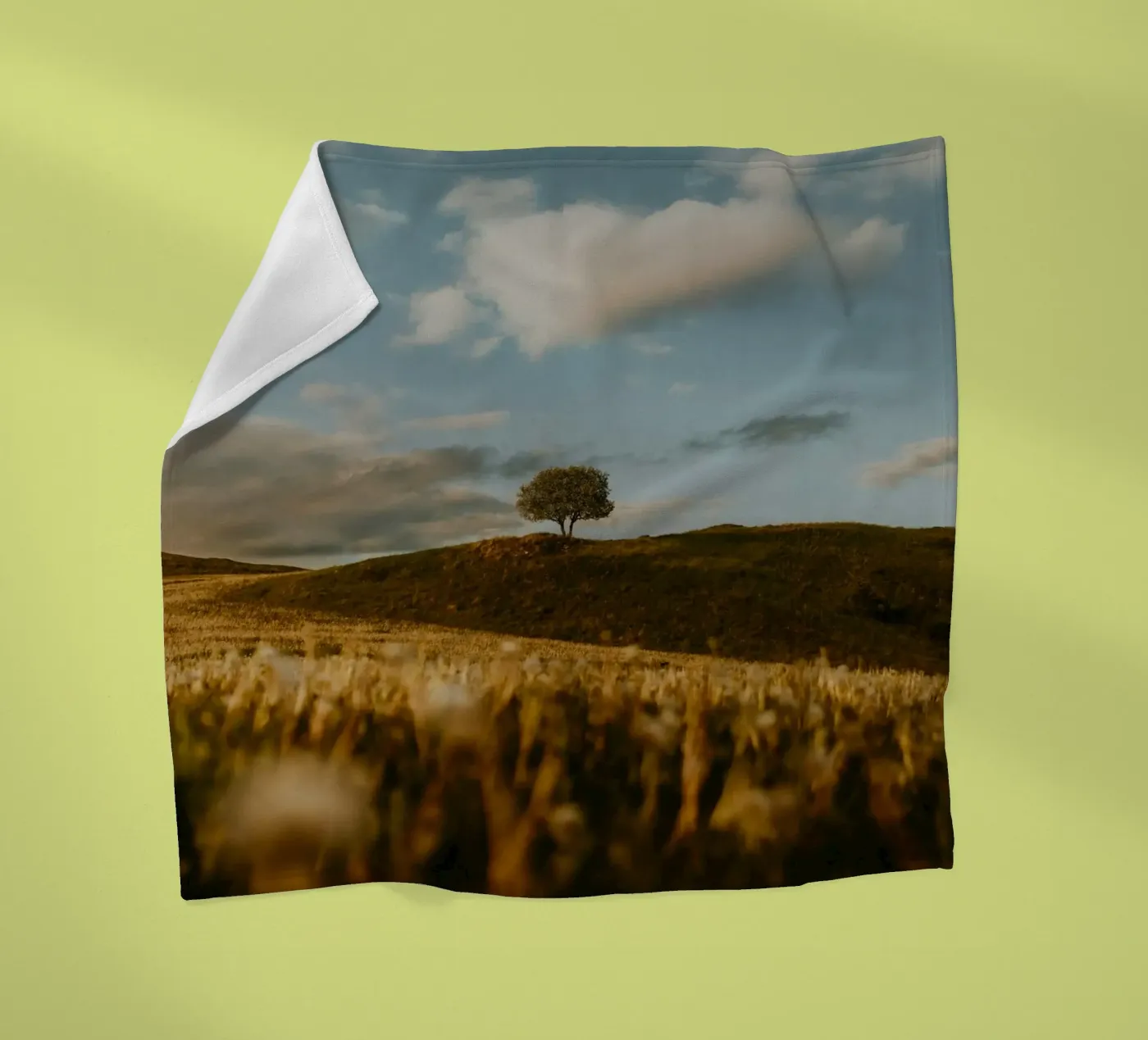 tree grass plaid polaire de Earthly Visions