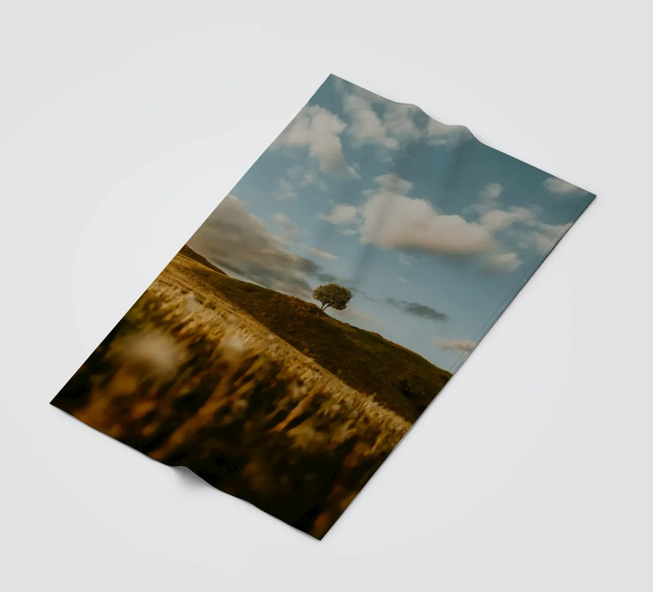 tree grass Fleecedecke von Earthly Visions