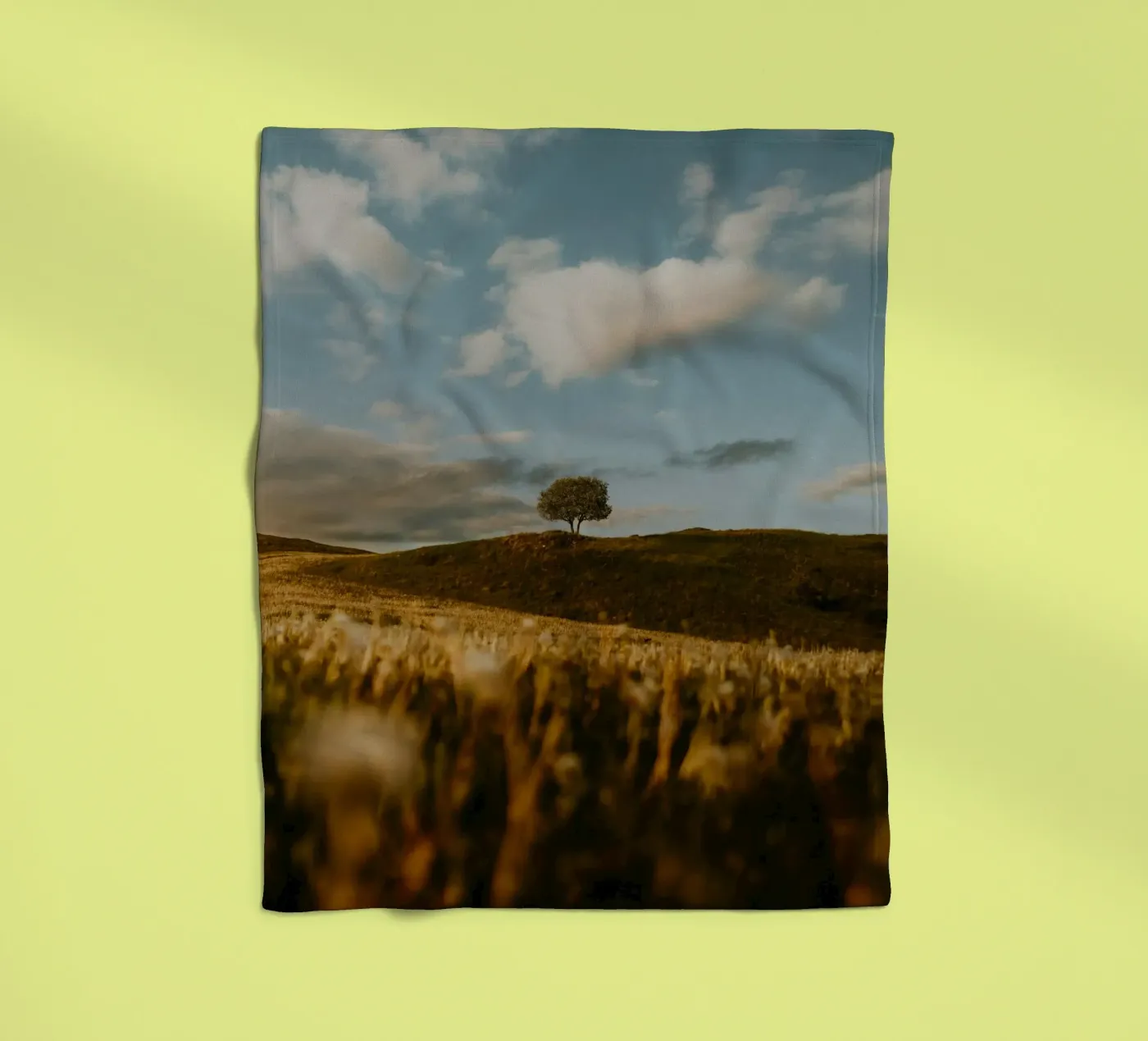 tree grass plaid polaire de Earthly Visions