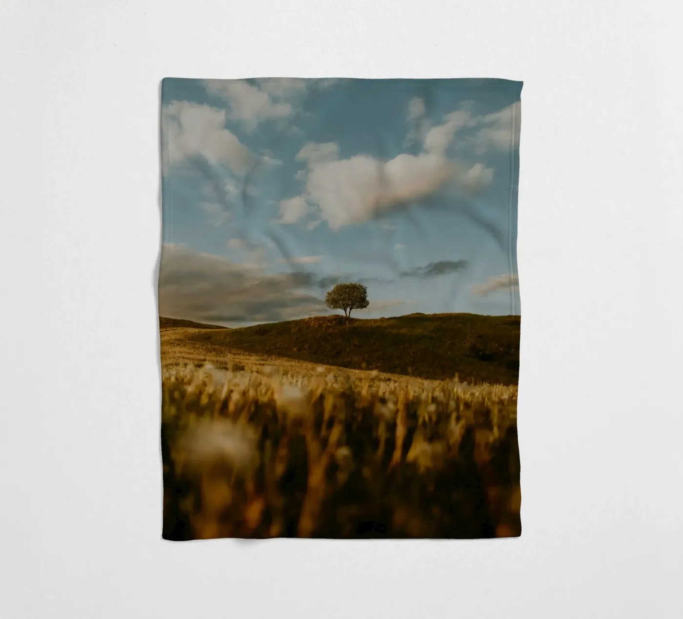 tree grass plaid polaire de Earthly Visions