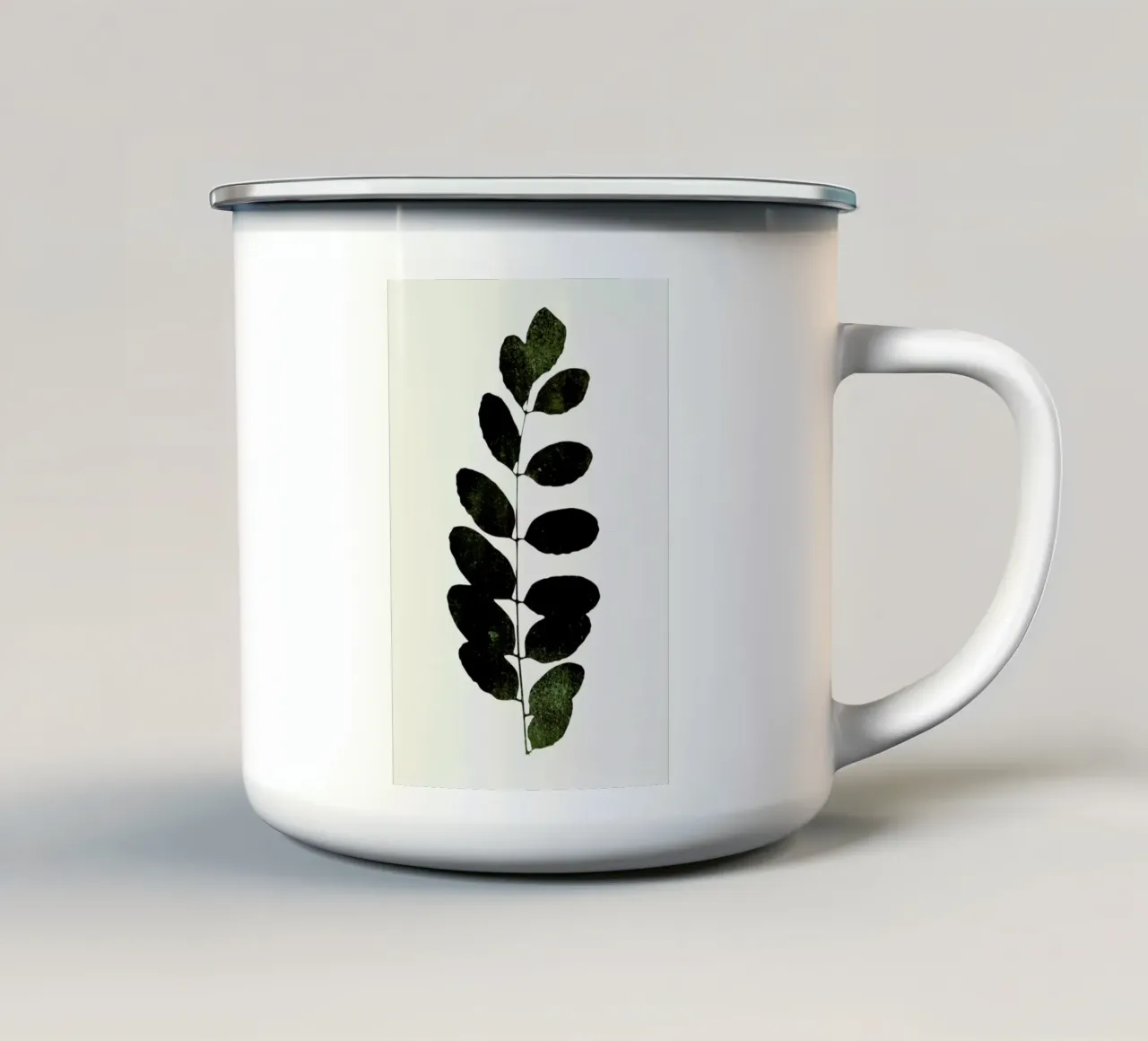 Ink Print No.24 Emaille Tasse von Kubistika