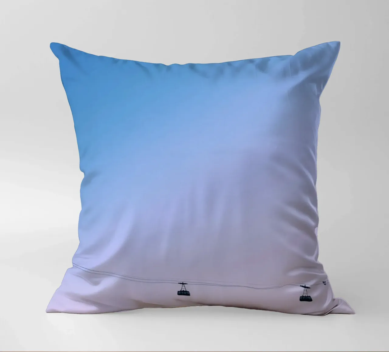 Cable Cars in Pink Sunset decorative cushion by KISSA STUDIO