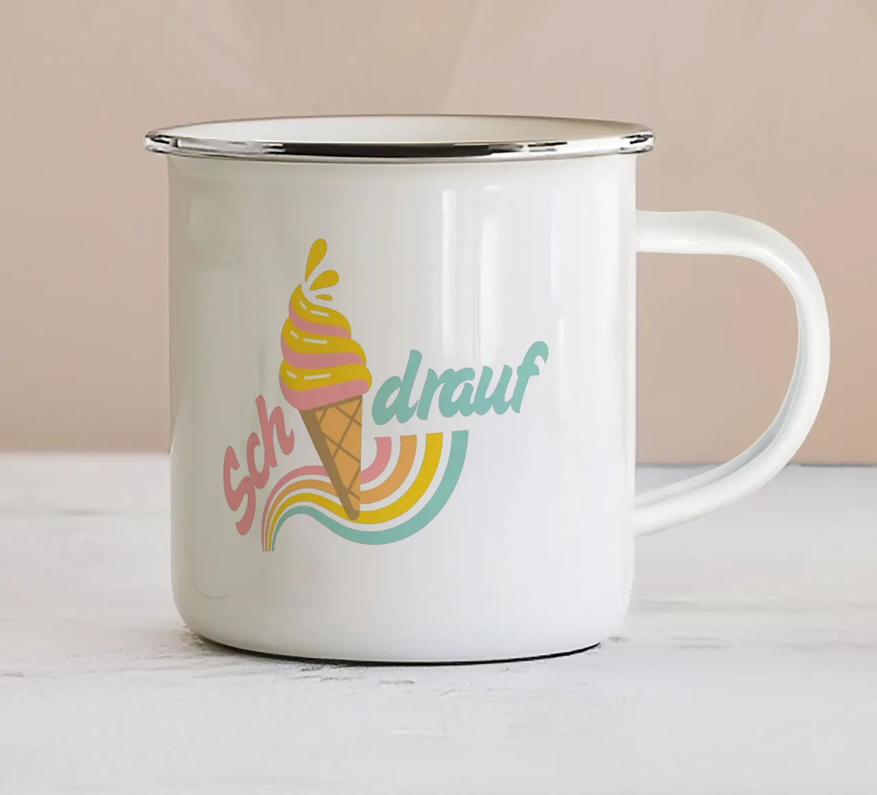 sch(eis)drauf tazza in smalto da fummelhummel
