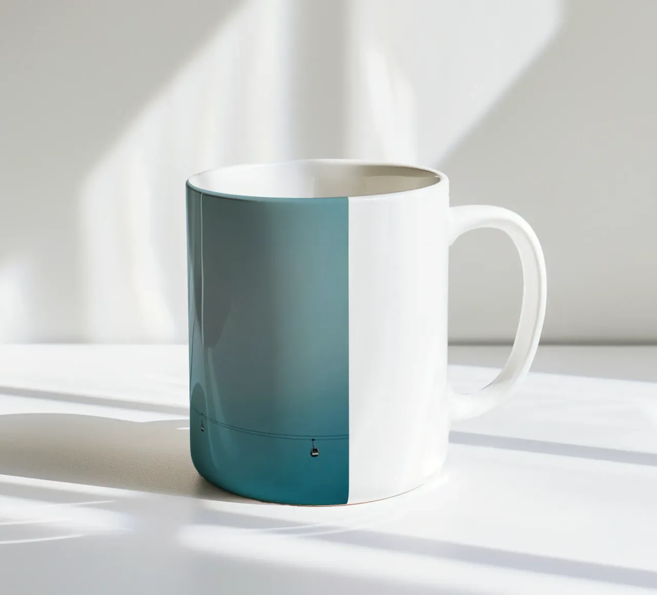 Funivie - Paesaggio minimale tazza in ceramica da KISSA STUDIO