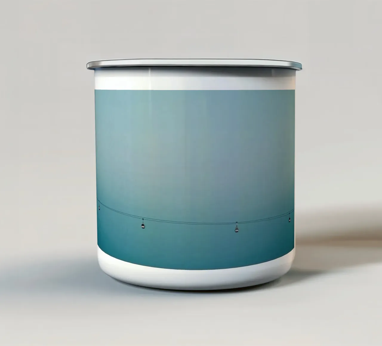 Funivie - Paesaggio minimale tazza in smalto da KISSA STUDIO