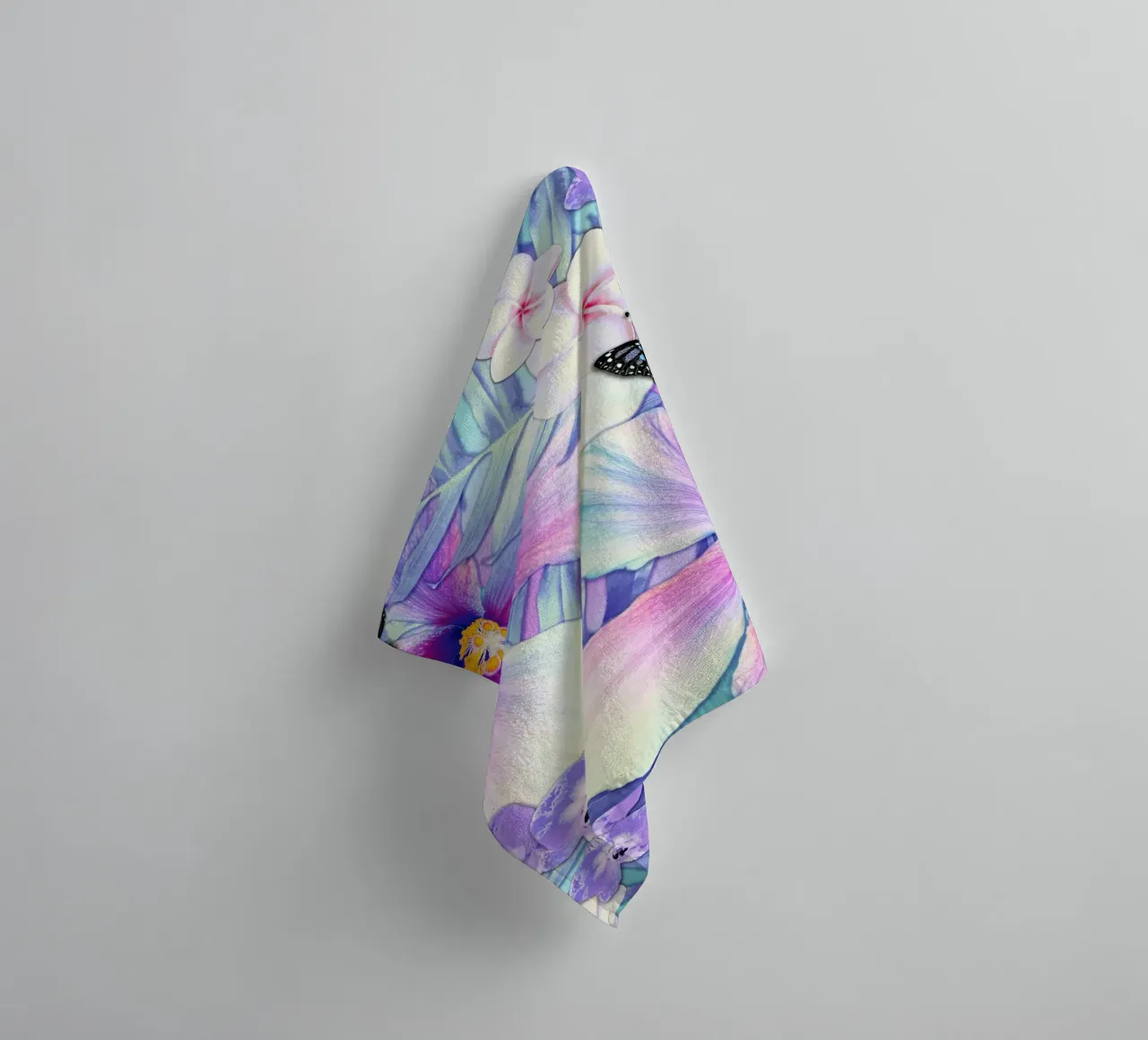 Ibisco Lavanda tropicale asciugamano da bagno da Nina May Design Studio