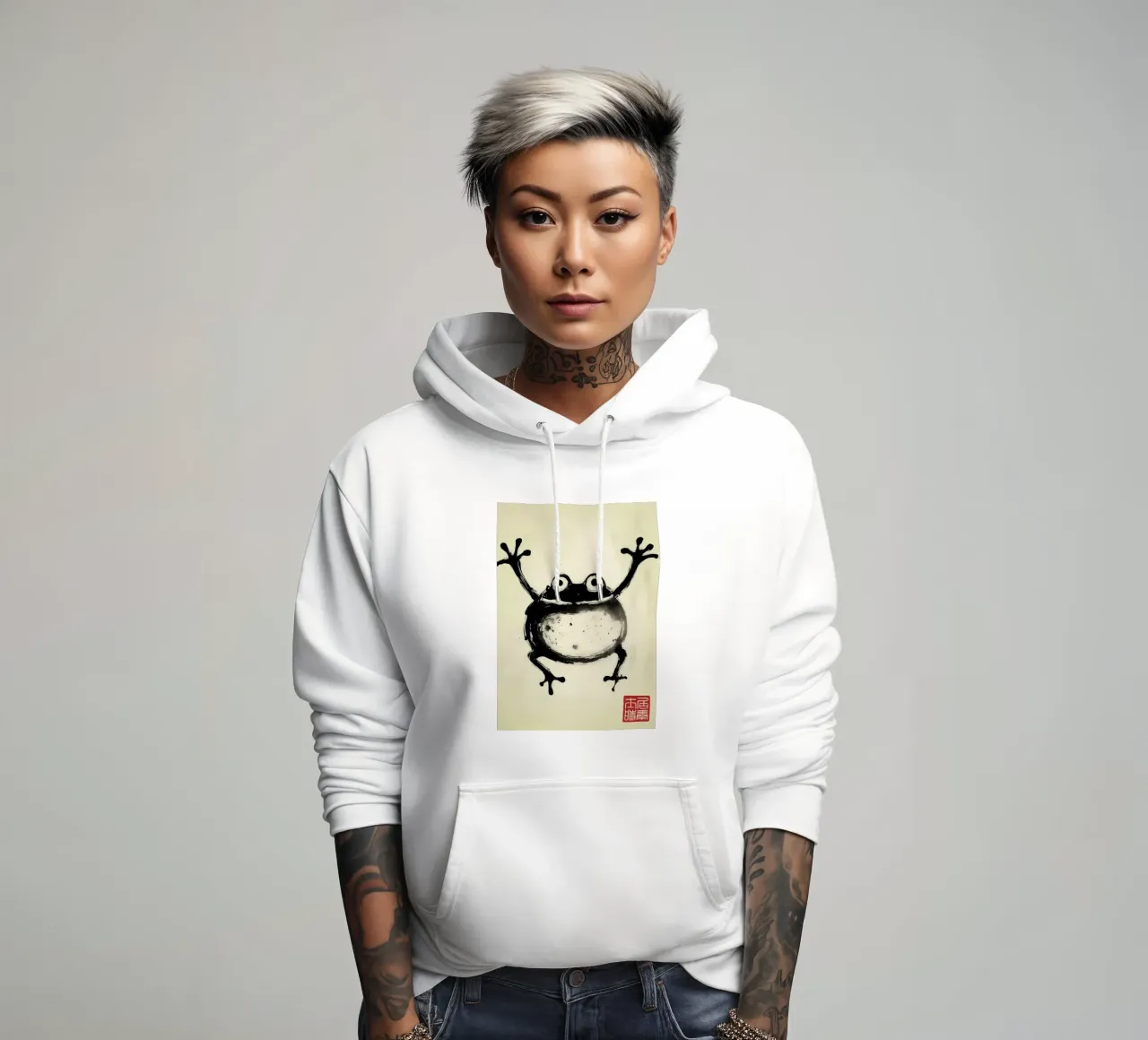 Rana carina felpa con cappuccio da Richard Wickham