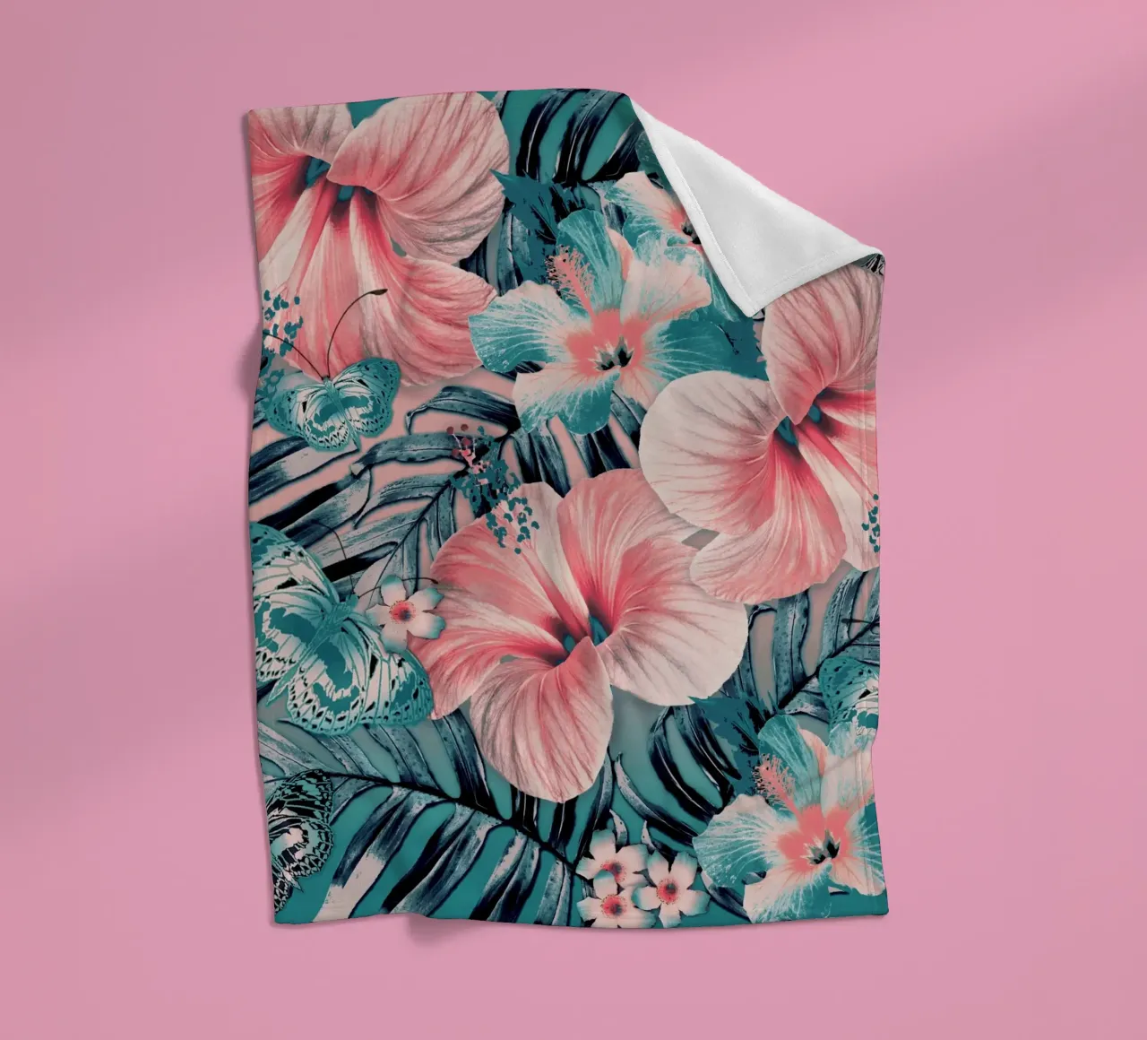 Chœur Jade Aloha plaid polaire de Nina May Design Studio