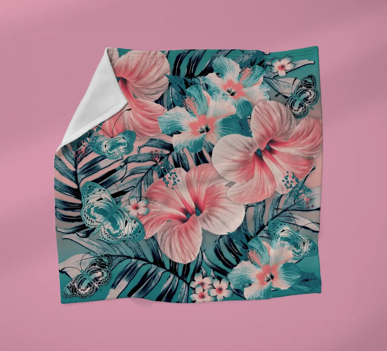 Chœur Jade Aloha plaid polaire de Nina May Design Studio