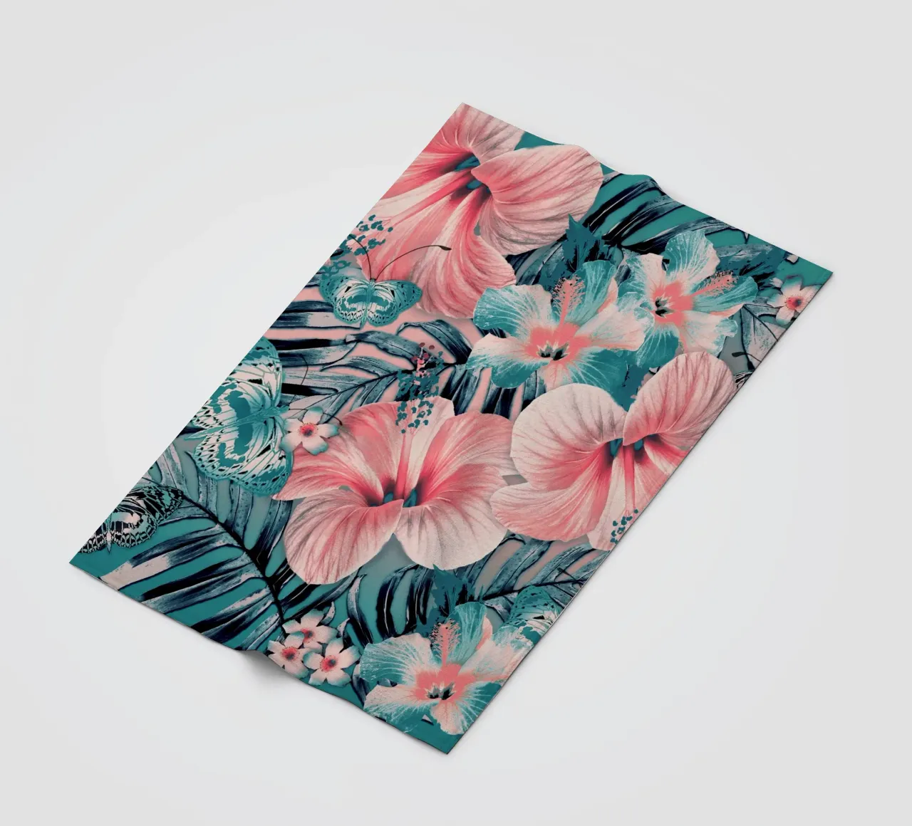 Chœur Jade Aloha plaid polaire de Nina May Design Studio