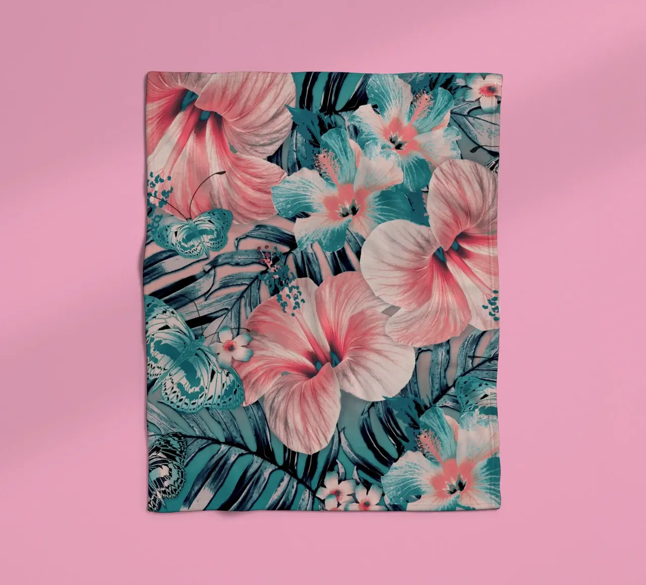 Chœur Jade Aloha plaid polaire de Nina May Design Studio