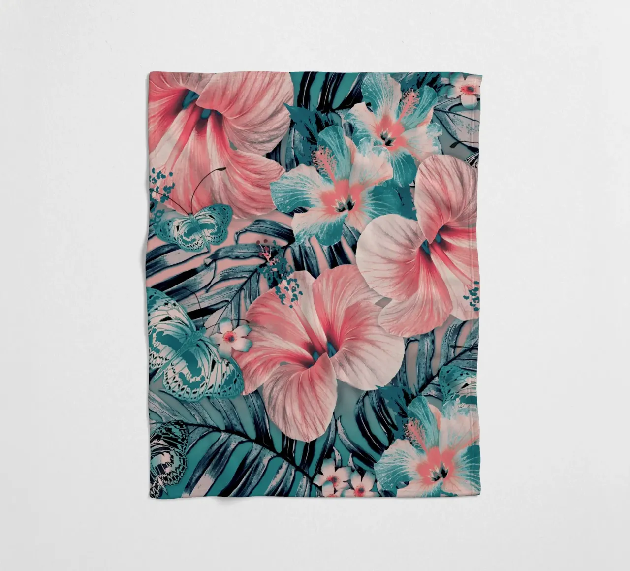 Chœur Jade Aloha plaid polaire de Nina May Design Studio