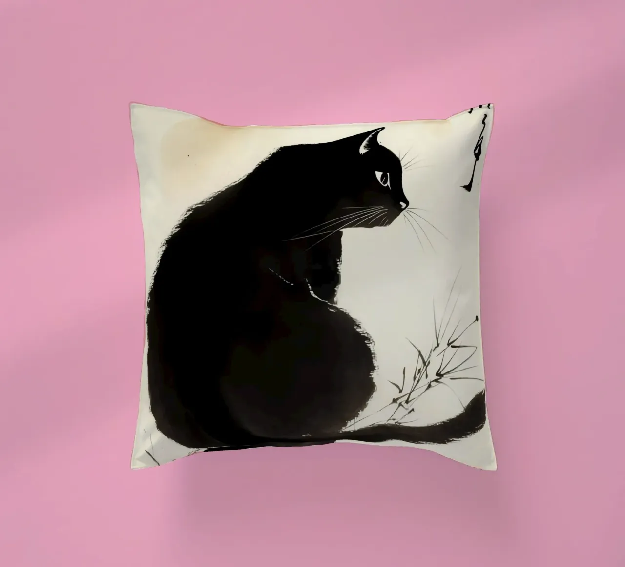 Gatto nero cuscino da Richard Wickham