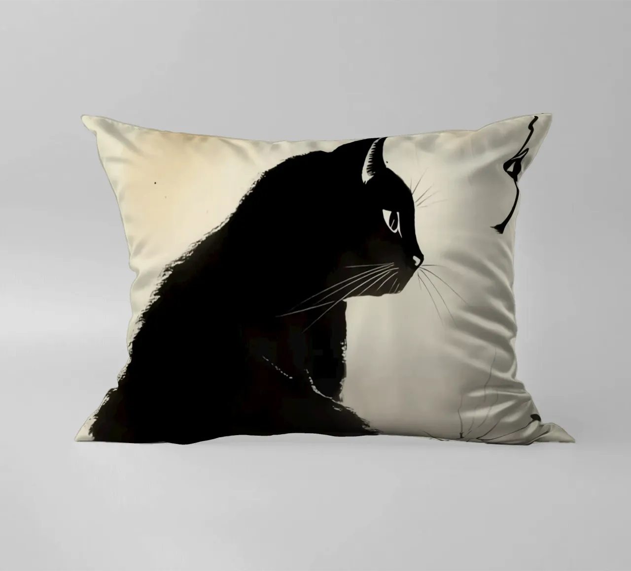 Gatto nero cuscino da Richard Wickham