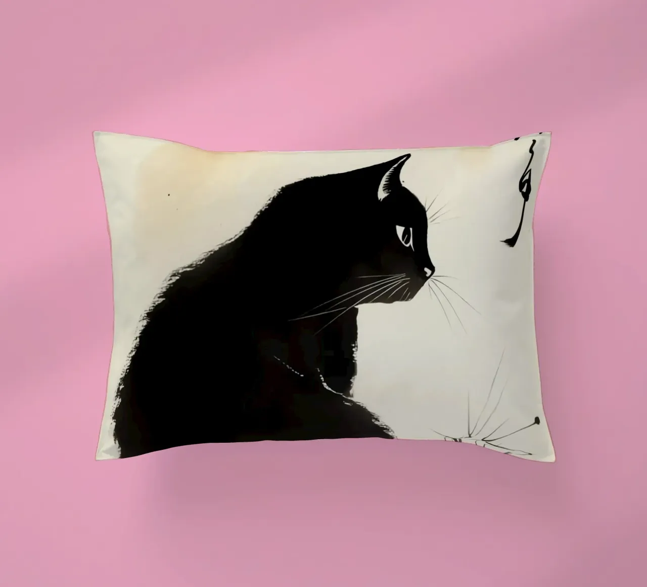 Gatto nero cuscino da Richard Wickham