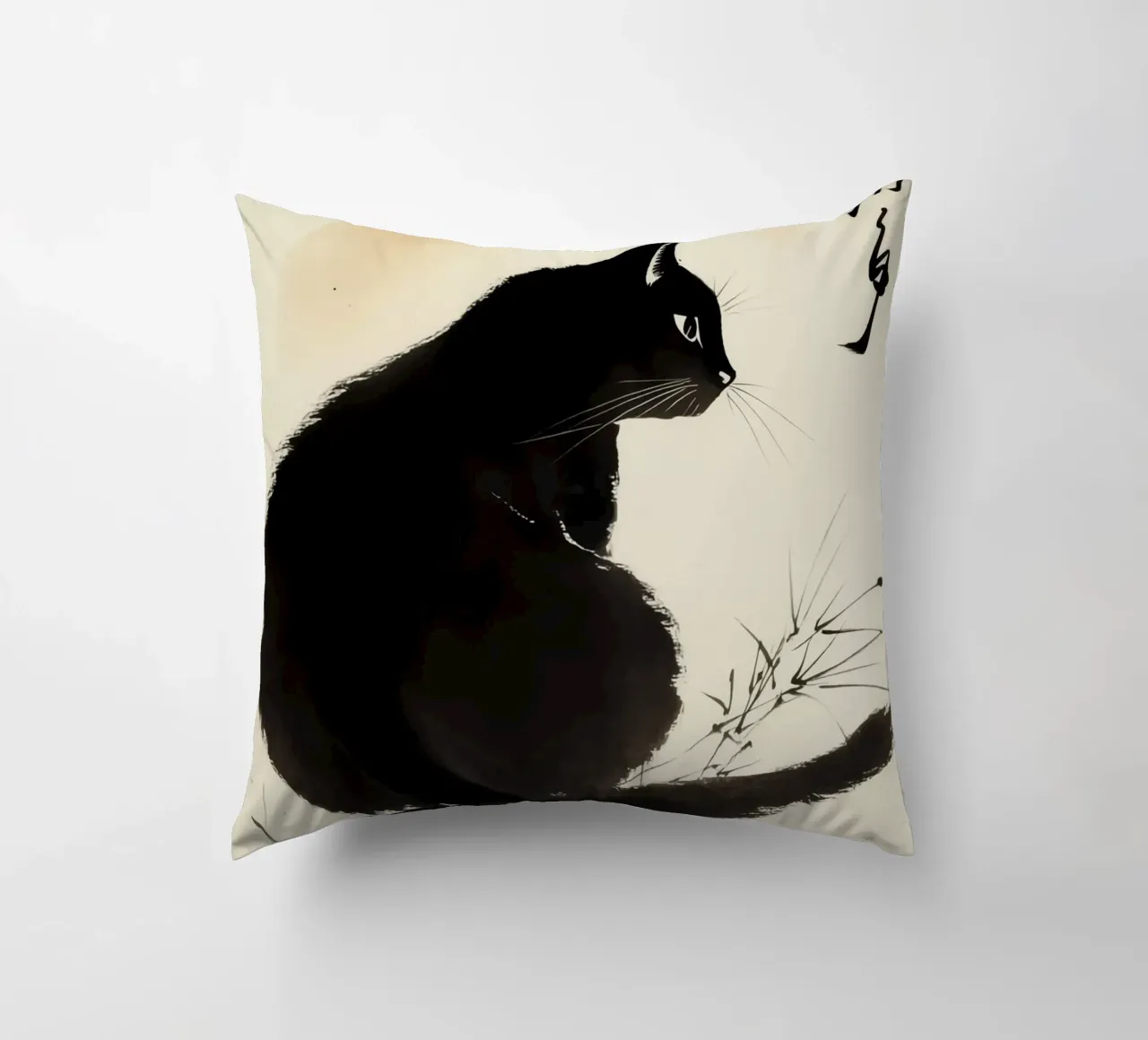 Gatto nero cuscino da Richard Wickham