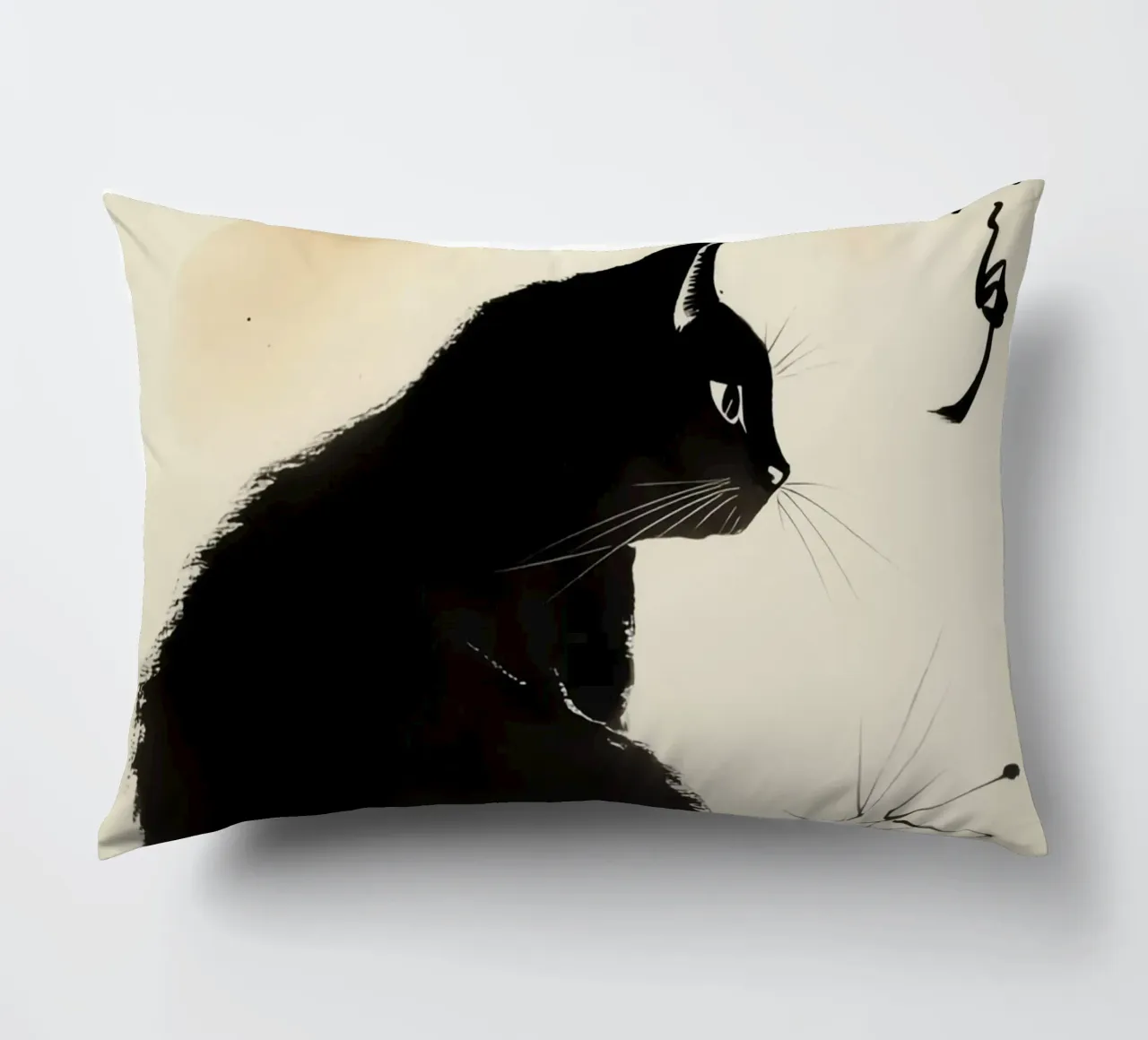 Gatto nero cuscino da Richard Wickham