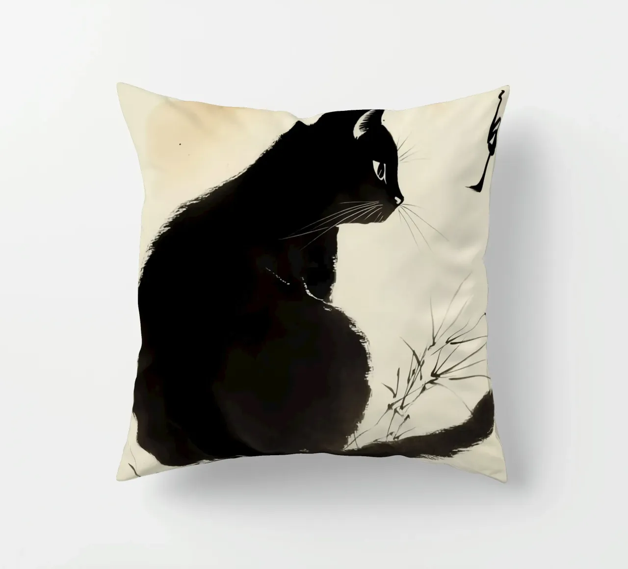 Gatto nero cuscino da Richard Wickham