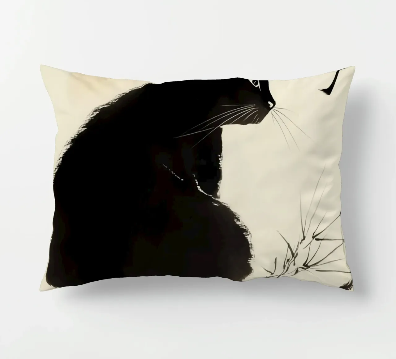 Gatto nero cuscino da Richard Wickham