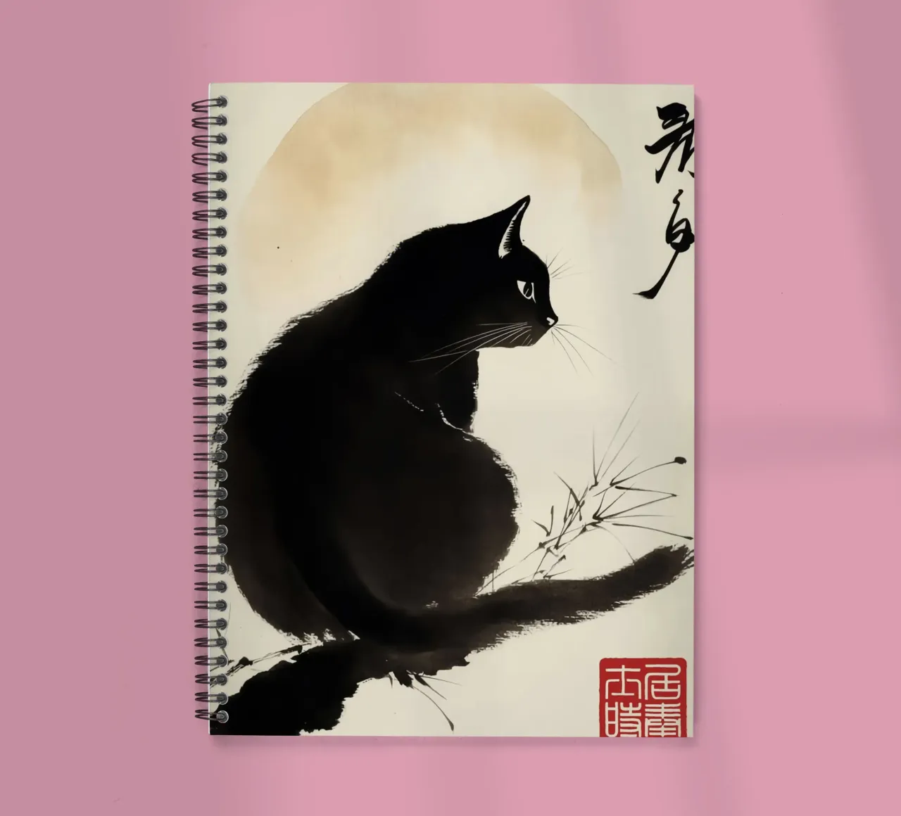 Black Cat spiral notebook by Richard Wickham