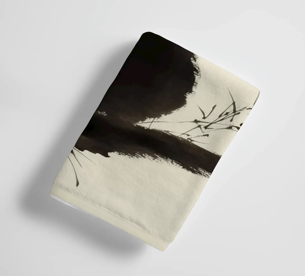 Black Cat towel by Richard Wickham
