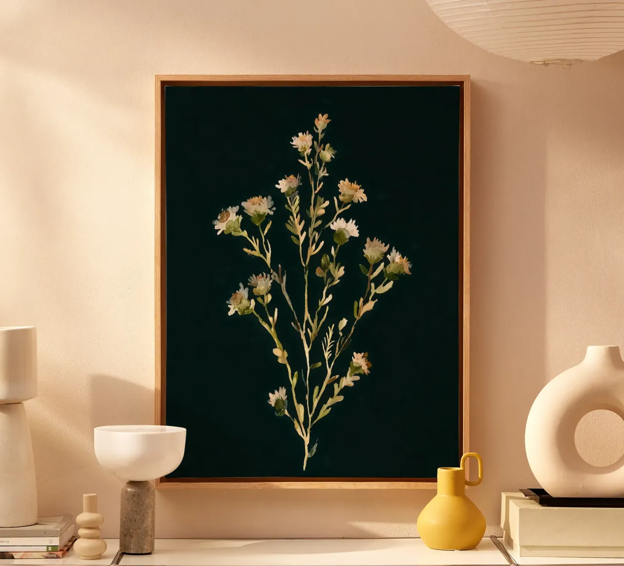 Blush weide canvas met Baklijst van Sophia Calder Studio