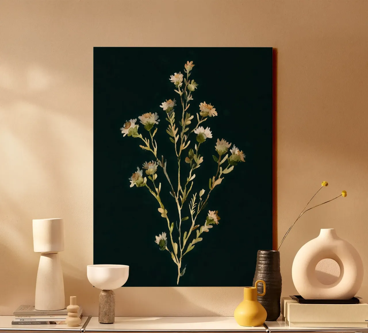 Blush weide canvas met Baklijst van Sophia Calder Studio