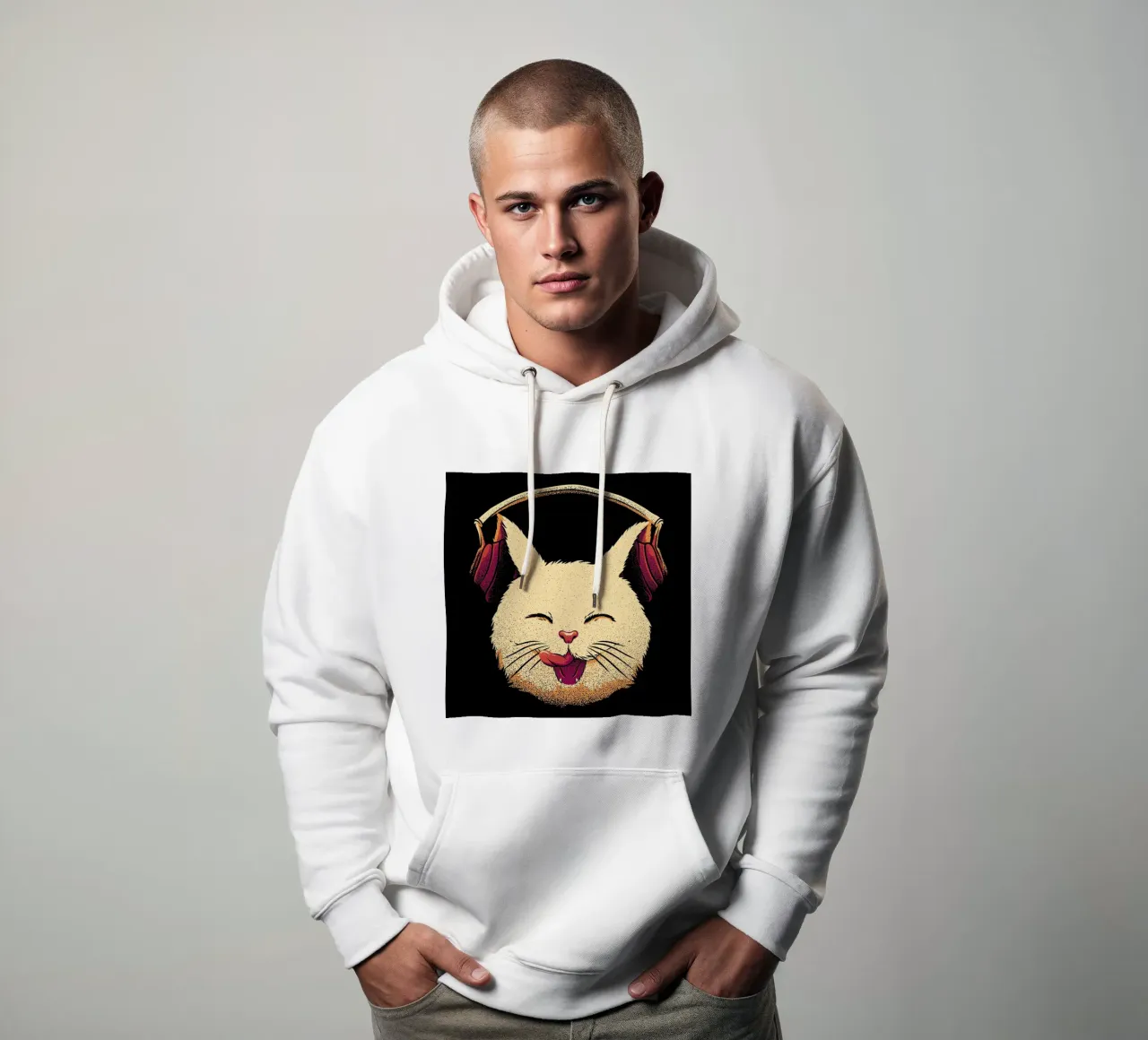 Smiling Musical Cat felpa con cappuccio da Tobe Fonseca