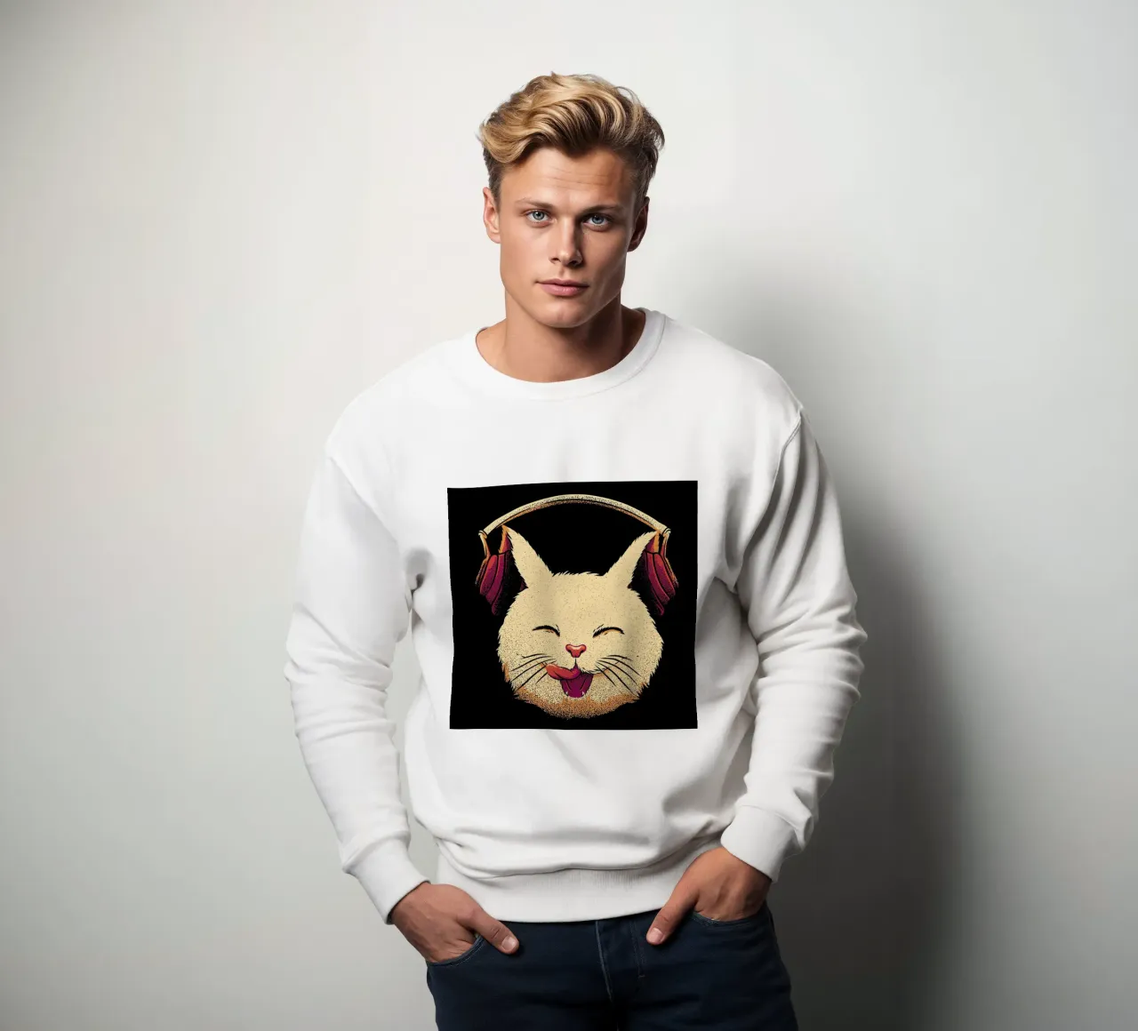 Smiling Musical Cat felpa da Tobe Fonseca