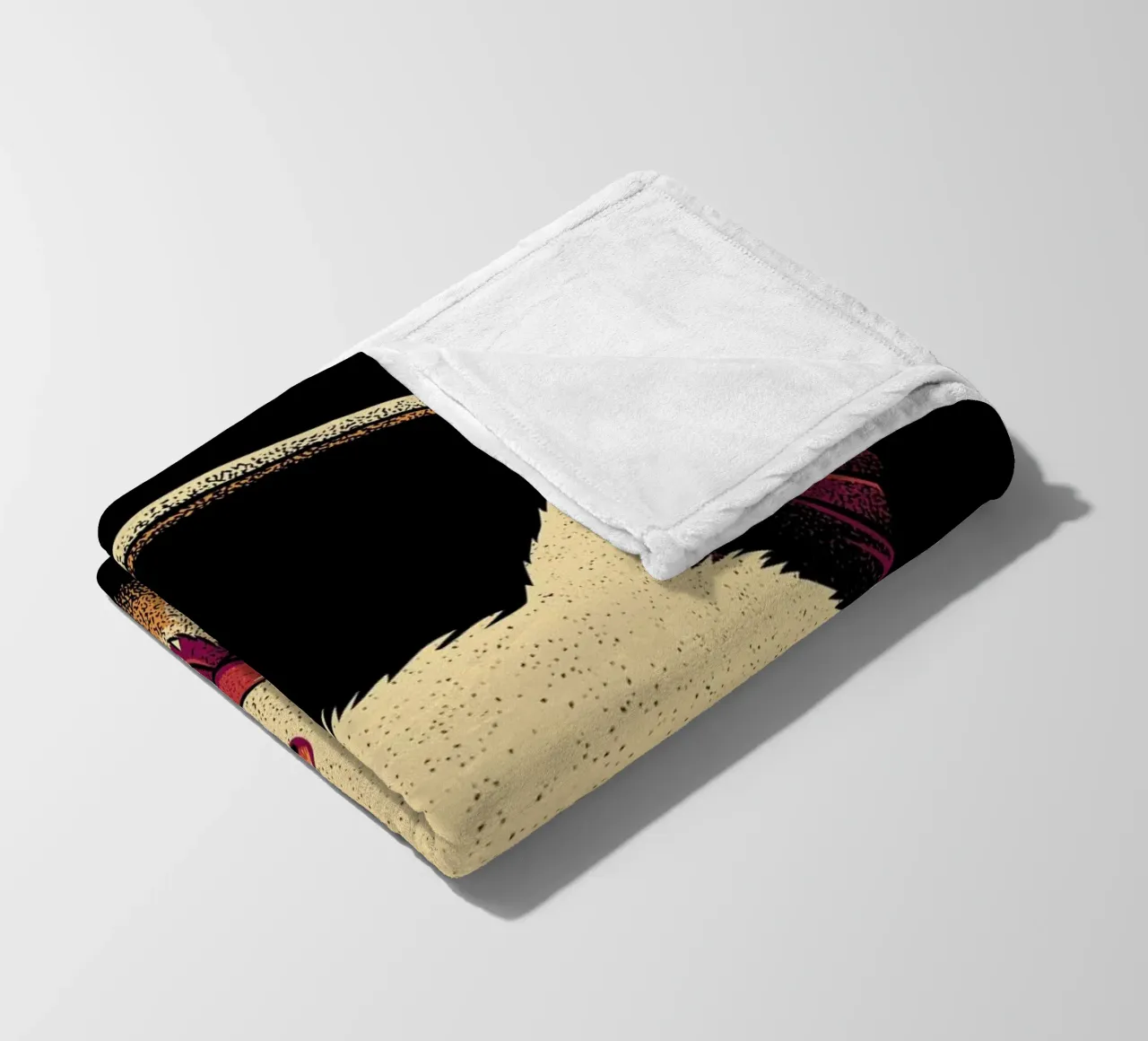 Smiling Musical Cat coperta in pile da Tobe Fonseca