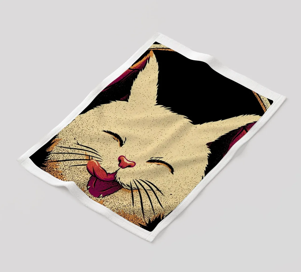 Smiling Musical Cat coperta in pile da Tobe Fonseca