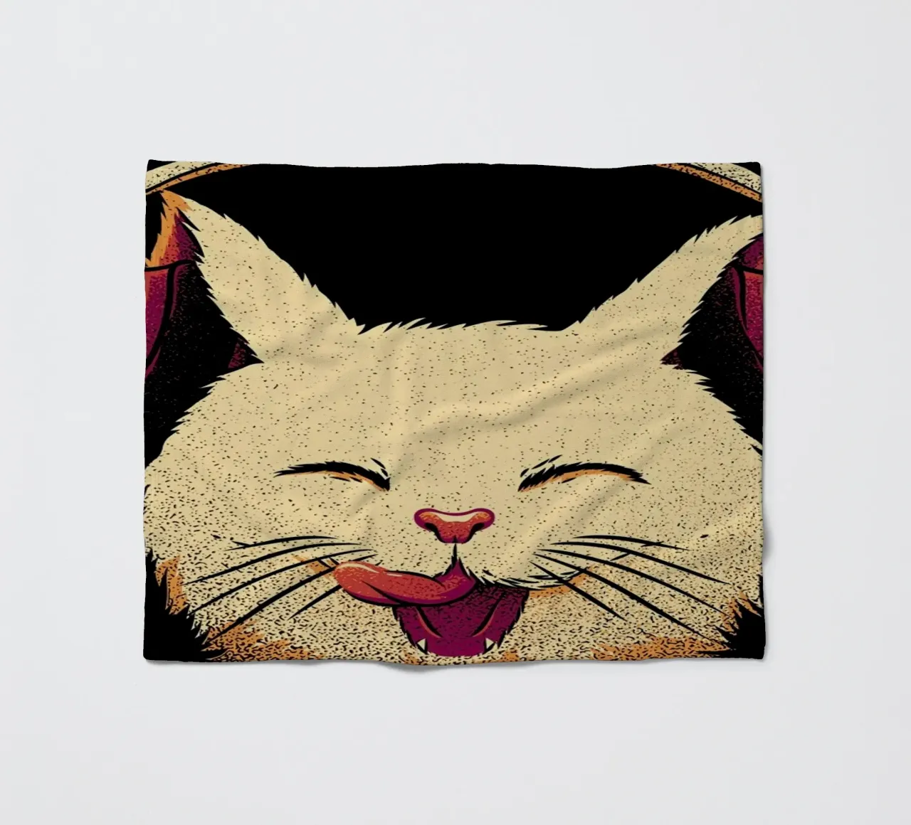 Smiling Musical Cat coperta in pile da Tobe Fonseca