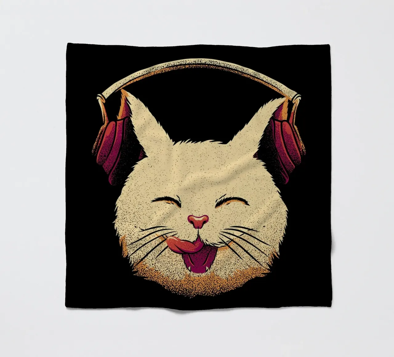 Smiling Musical Cat coperta in pile da Tobe Fonseca