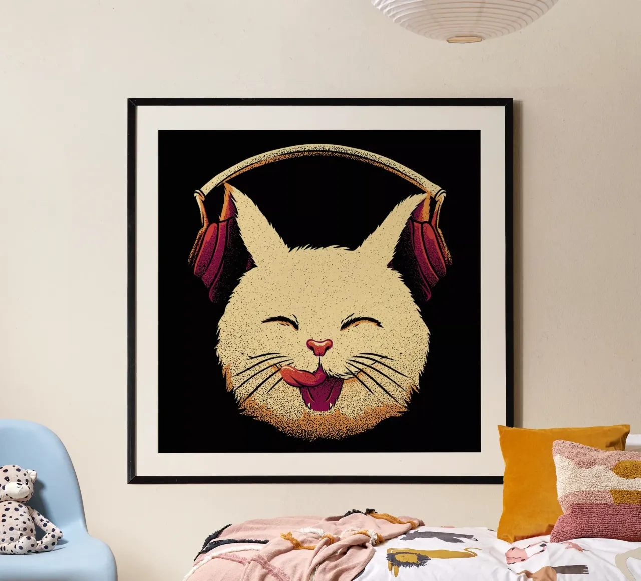 Smiling Musical Cat carta hahnemühle da Tobe Fonseca