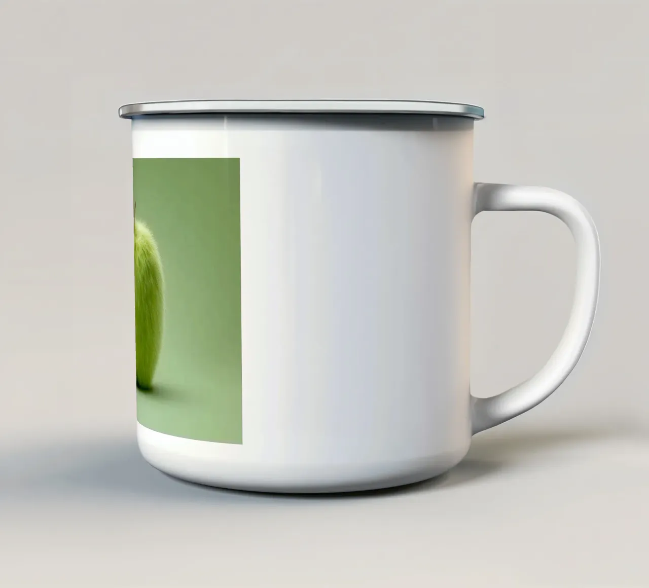 Mela verde soffice tazza in smalto da M-Ulrich-Digital Art