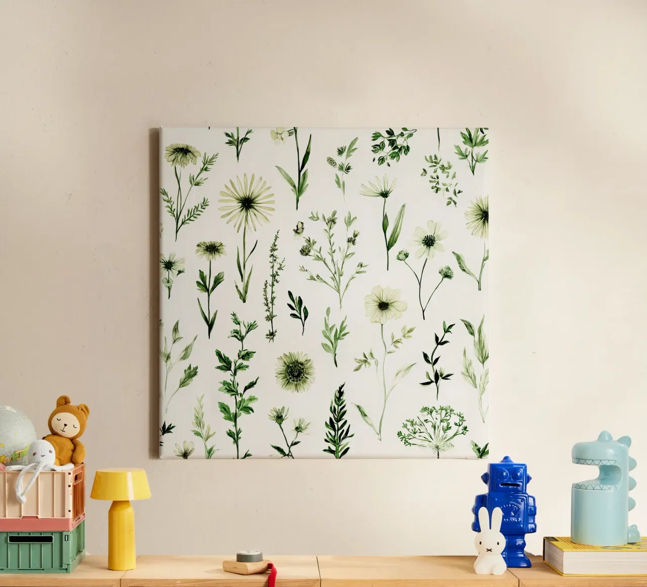 Branch of Turning Beech canvas with Floater frame by Sophia Calder Studio