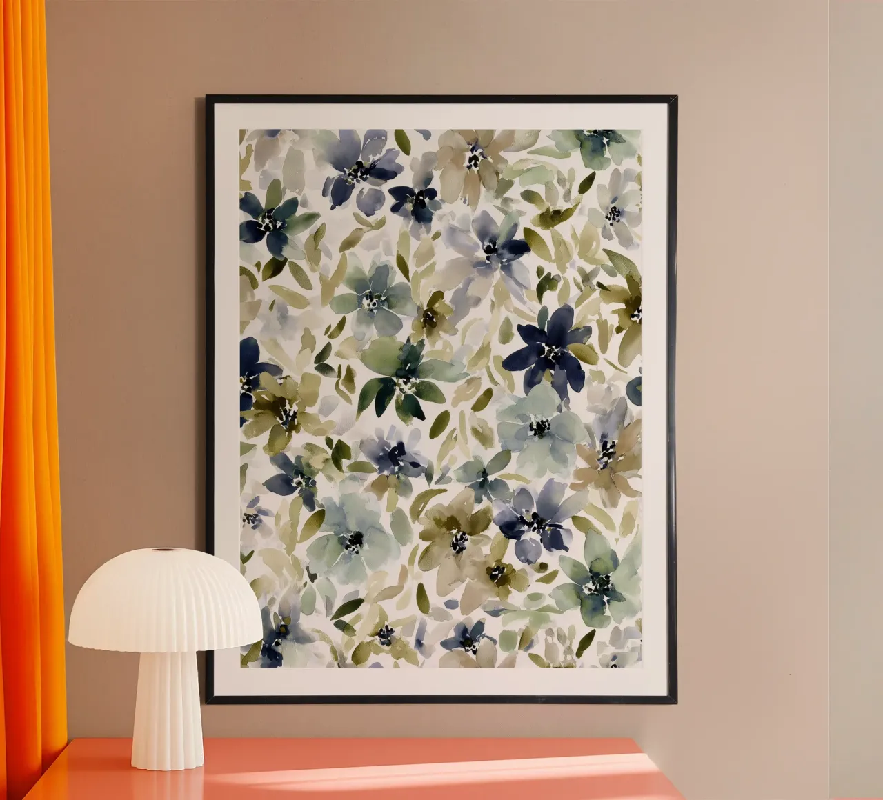 Cosmo alla luce del mattino poster con telaio in legno da Sophia Calder Studio