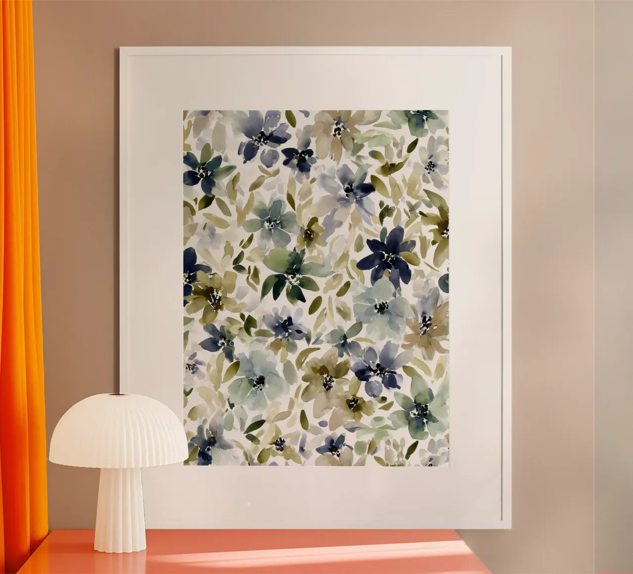 Cosmo alla luce del mattino poster con telaio in legno da Sophia Calder Studio