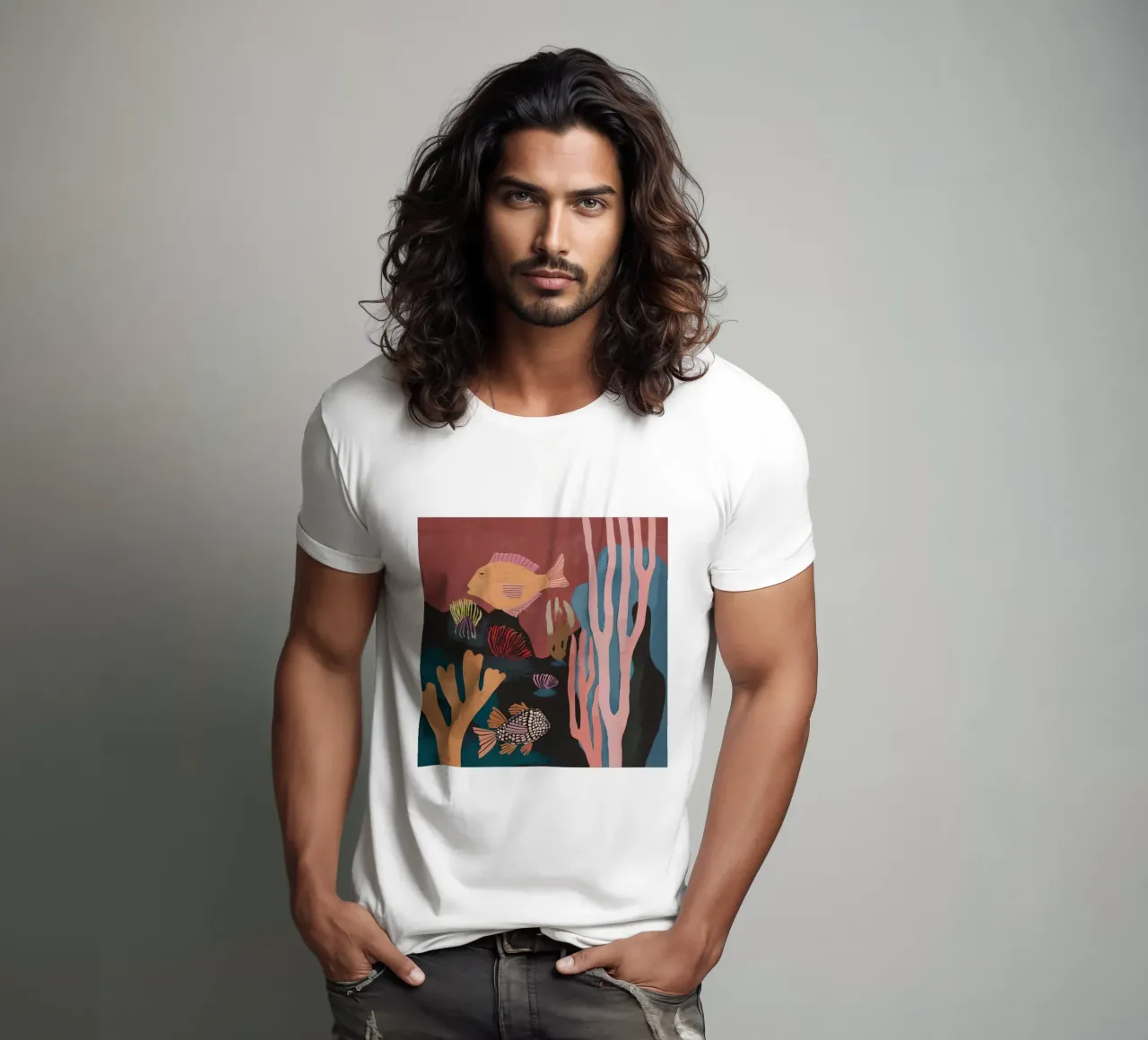 Paesaggio subacqueo t-shirt da ThingDesign