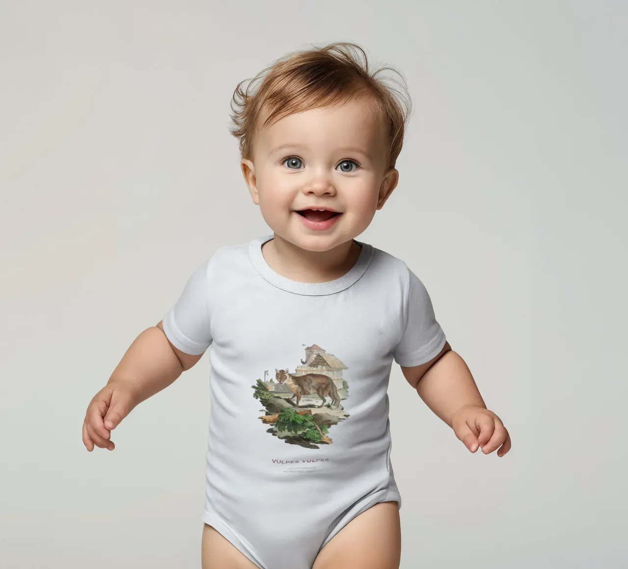 Der Rotfuchs Kurzarm Babybody von Vintagrafica