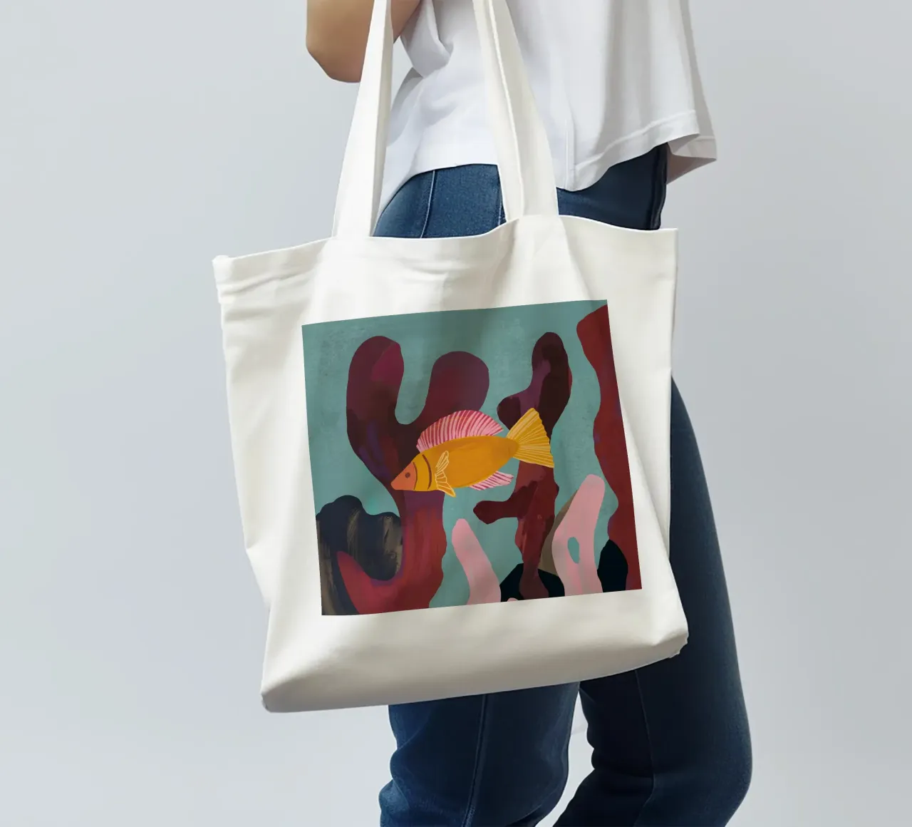 Coral and Fish tote bag by ThingDesign